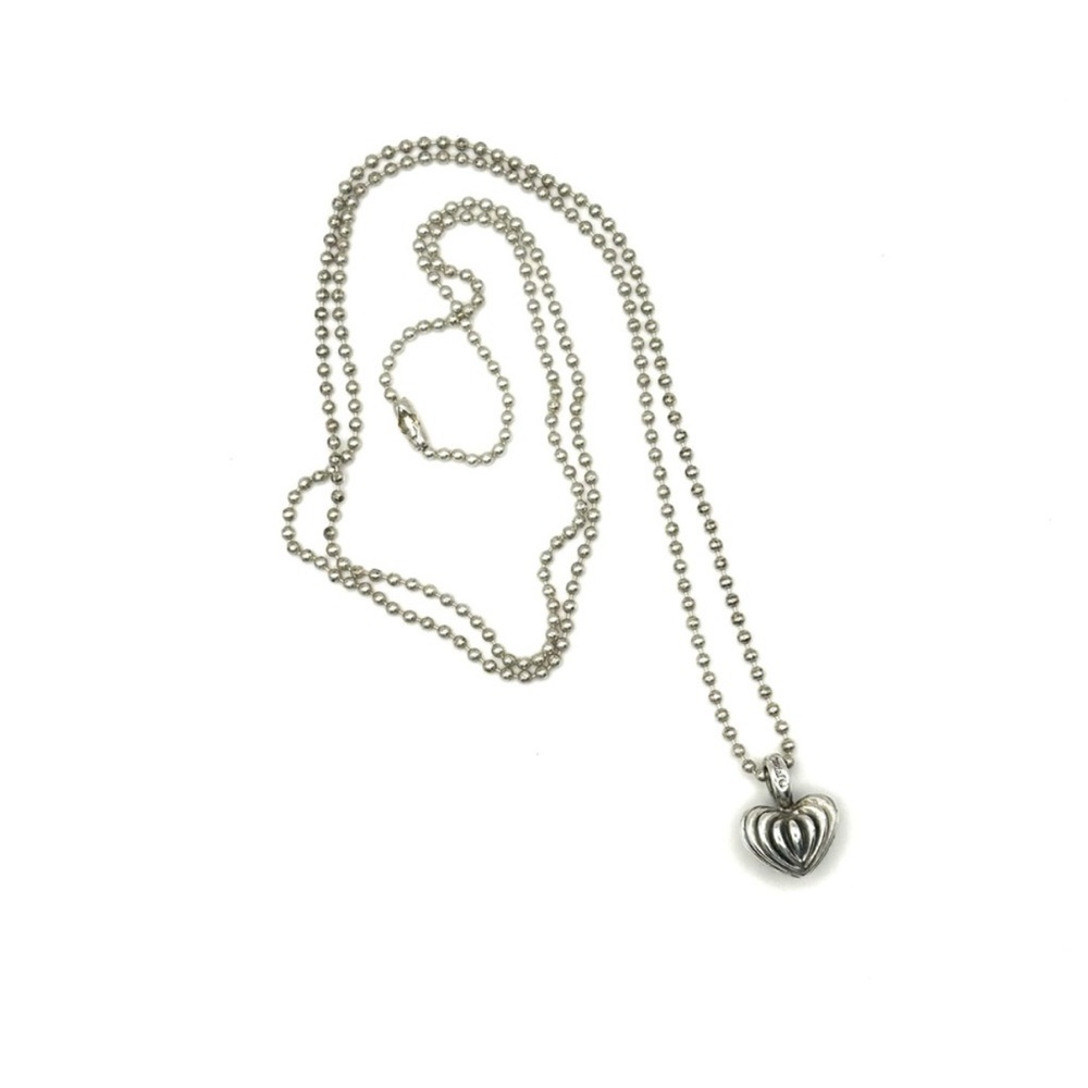 Lagos Silver Heart Pendant Necklace - Picture 3 of 5